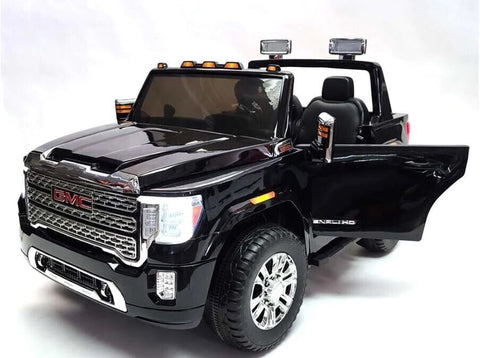 💯 Free Shipping  24V 2x12V TOUCH  TV LICENSED  GMC DENALI 2 SEAT PARENTAL REMOTE 4 MOTORS LEATHER SEAT RUBBER TIRES BLUETOOTH BLACK