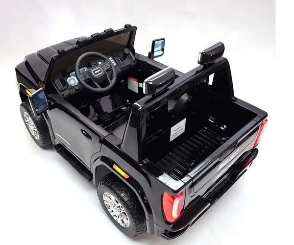 💯 Free Shipping  24V 2x12V TOUCH  TV LICENSED  GMC DENALI 2 SEAT PARENTAL REMOTE 4 MOTORS LEATHER SEAT RUBBER TIRES BLUETOOTH BLACK
