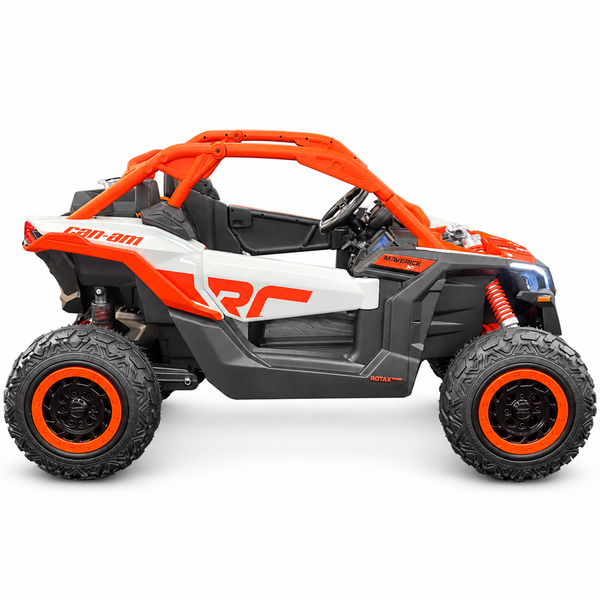 NEW ARRIVAL: ETA OCT 25th Orange Licensed Can-Am 48V Two-Seater Ride-On UTV with Real Air Tires, MP4 Touchscreen, 4WD & Parental Remote Text Alex 7143504838  pick up discounts @ California