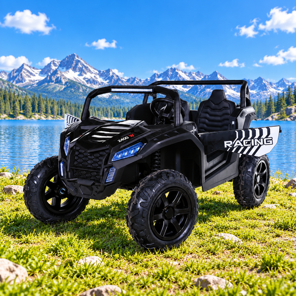 Package of two XXL 2-Seater Electric Ride-On UTV – Tubeless Air Tires, Rear Differential  Brushless Motor in