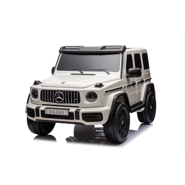 COMING SOON (OCT 25) PRE-ORDER NOW! Mercedes-AMG G63 Kids Ride on SUV 24V 2-Seater with Remote and Detachable Video Screen - White