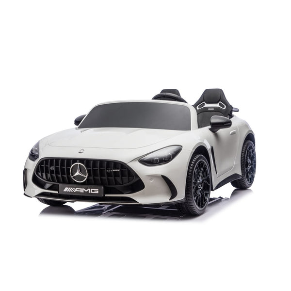 COMING SOON (OCT 25) PRE-ORDER NOW! 24V Mercedes AMG GT 63 Kids 2-Seater Ride On-Car with Remote Control and Detachable Touch TV- White