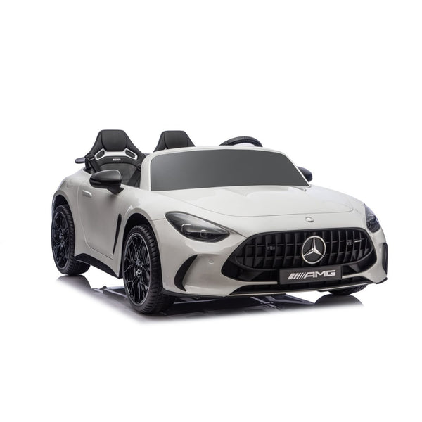 COMING SOON (OCT 25) PRE-ORDER NOW! 24V Mercedes AMG GT 63 Kids 2-Seater Ride On-Car with Remote Control and Detachable Touch TV- White